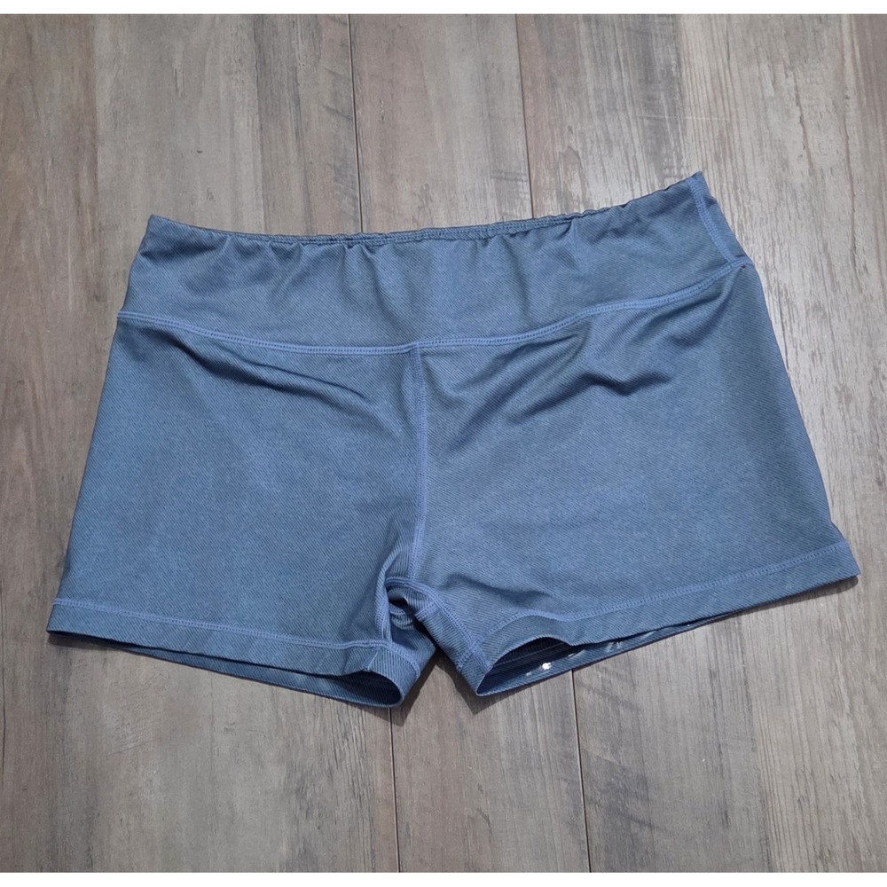 IAB MFG Blue Athletic Activewear Compression Shorts Women Sz 12 XL